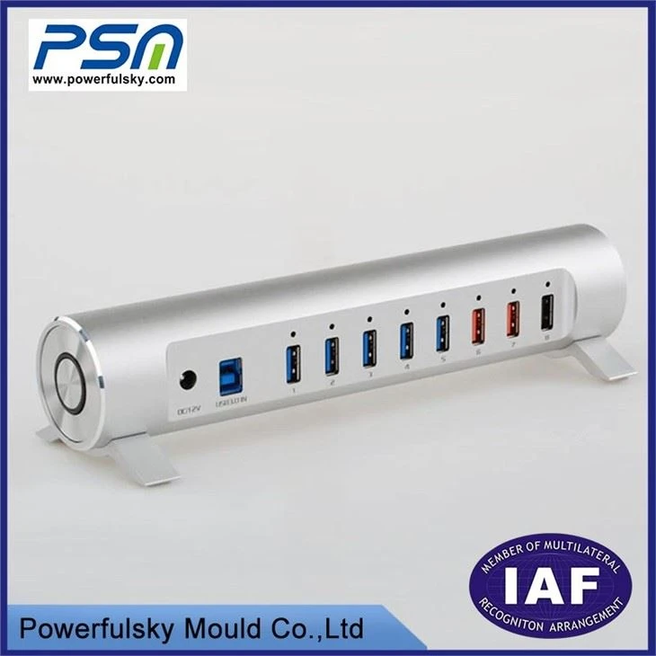 8 Port USB 3.0 HUB With Type C Power Supply Port For PC Laptop Computer Accessories  and phone,ABS USB Splitter USB3.0 OTG Adapter Up To 5Gbps, Plug and Play, For iMac, MacBook Air, PC, Laptops Plastic injection Mold